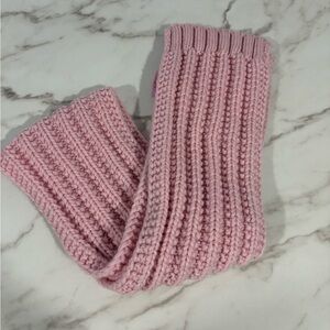 Cozy Pink Knit Scarf